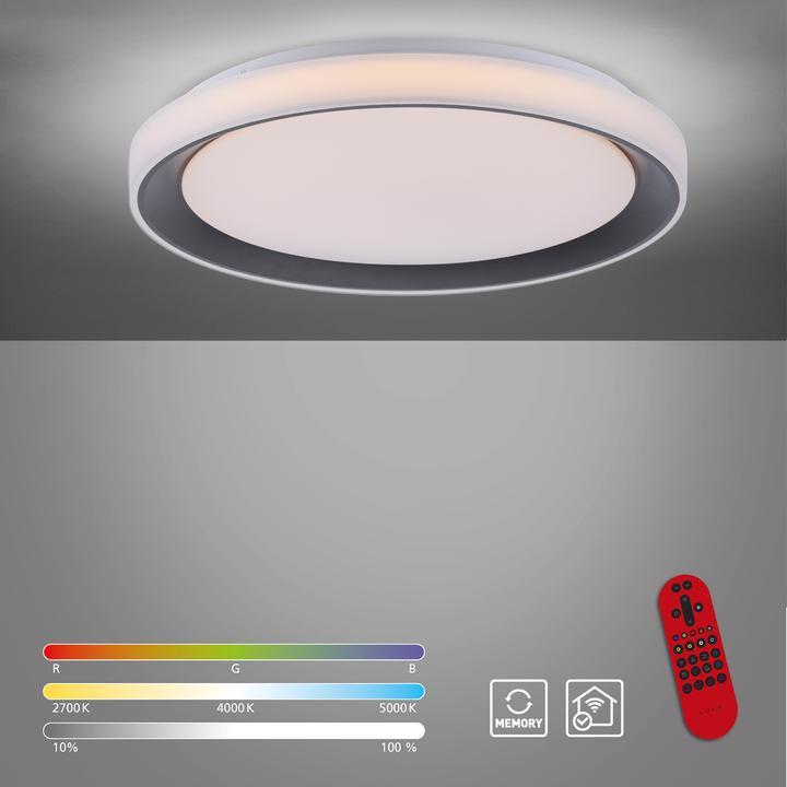 Actual product image Leuchten Direkt LED Deckenlampe LOLAsmart - DISC SmartHome Tuya, CCT RGB, dimmbar Fernbedienung (2700 lm)