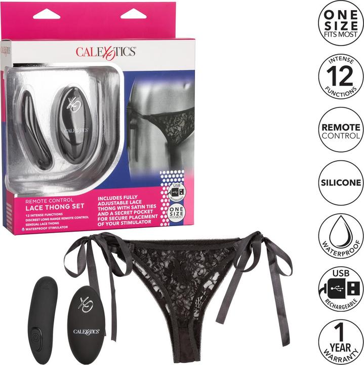 Produktbild CalExotics Remote Control Lace Thong Set