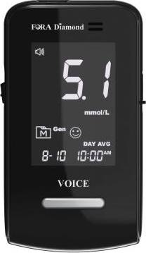 Produktbild Fora Diamond VOICE mit Sprachführung FR/EN mmol/L (Blutzuckermessgerät)