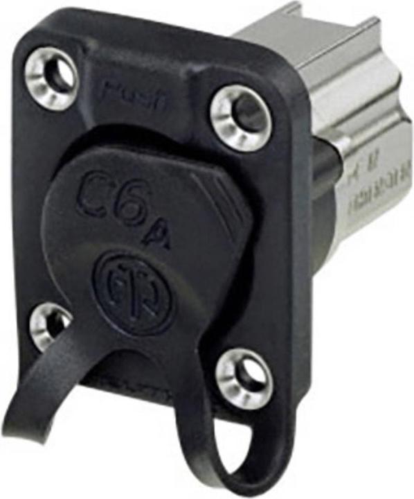 Neutrik Jack da pannello passante, montaggio a filo Nero NE8FDX-P6-W 1 pz.