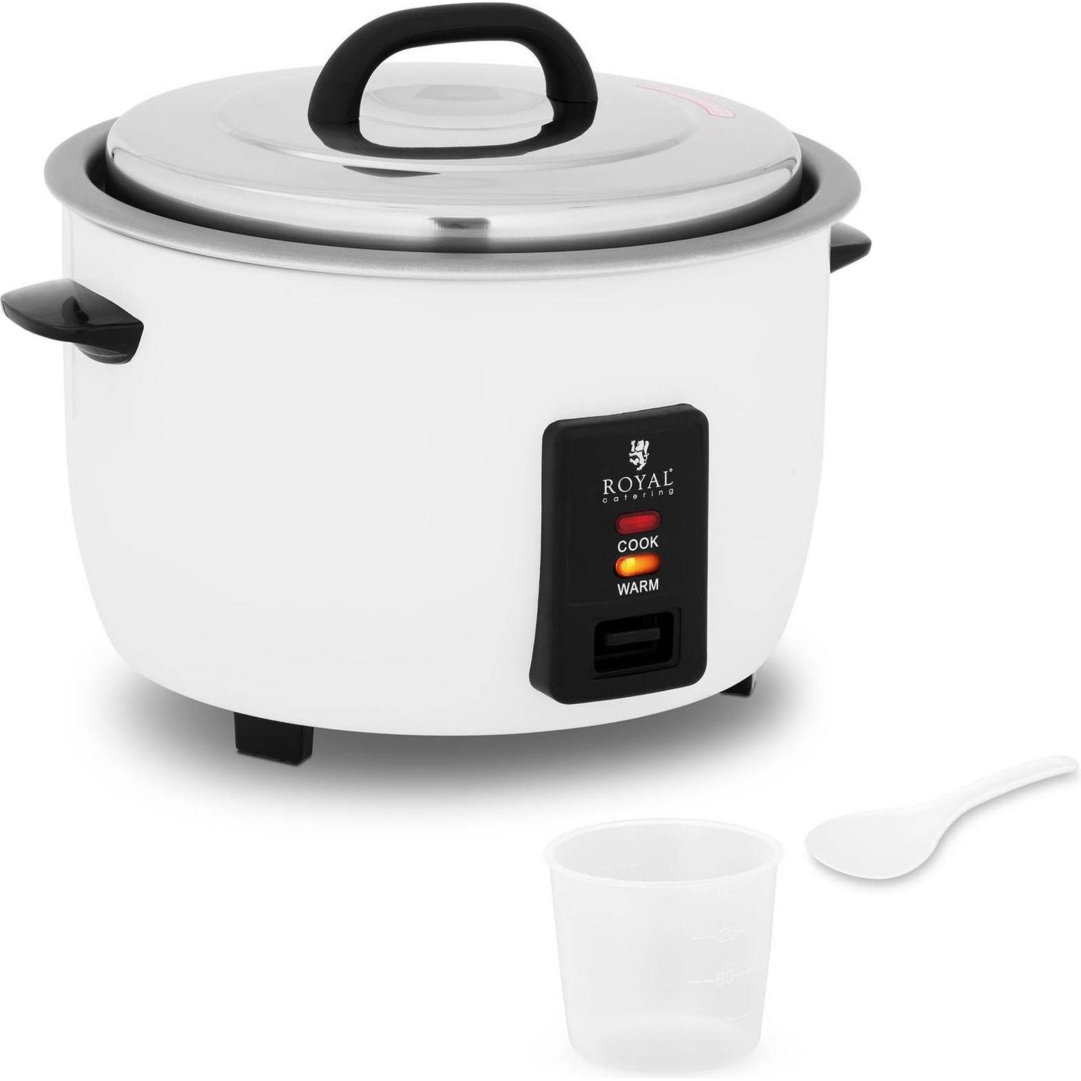 Royal Catering Gastro Reiskocher, Dampfgarer + Reiskocher, Weiss, Schwarz