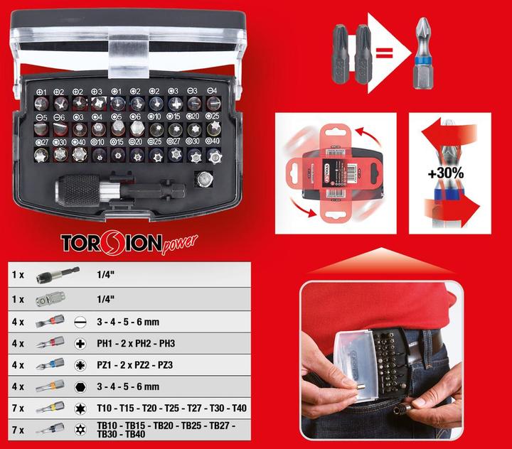 Actual product image KS Tools 32-piece bit set