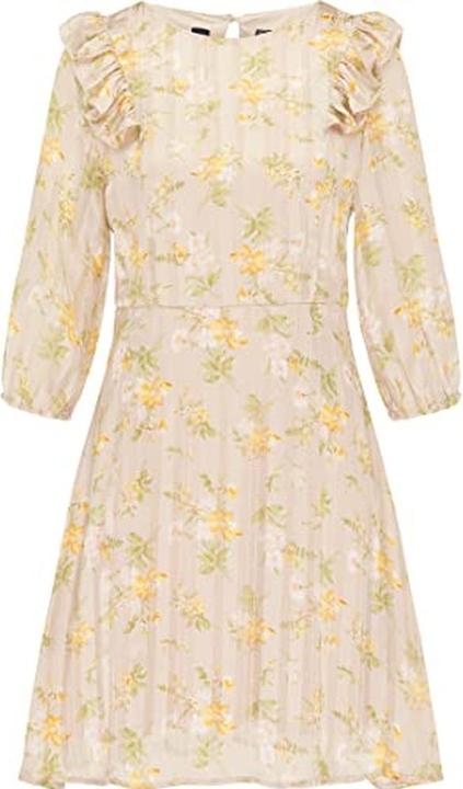 Wajala Women's Dress with Floral Print, Side Zipper, Fully Lined (L)