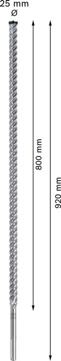 Produktbild Bosch Professional Zubehör EXPERT SDS max-8X Hammerbohrer, 25 x 800 x 920 mm (25 Millimeter)