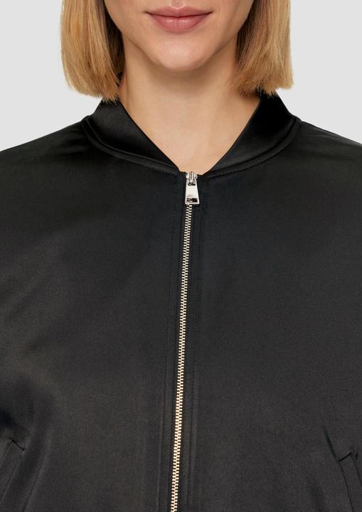 Actual product image S.Oliver Indoor-Jacke Satinblouson mit Rippbündchen (46)