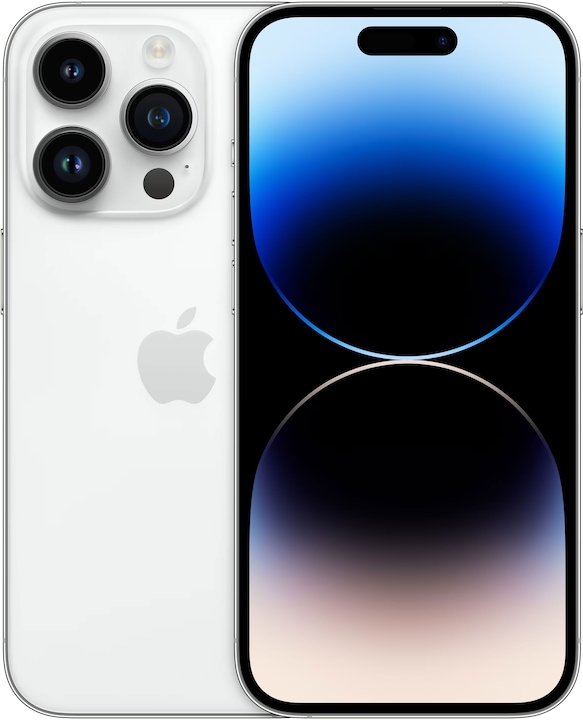 Apple iPhone 14 Pro (256 GB, Silver, 6.10", SIM + eSIM, 48 Mpx, 5G)