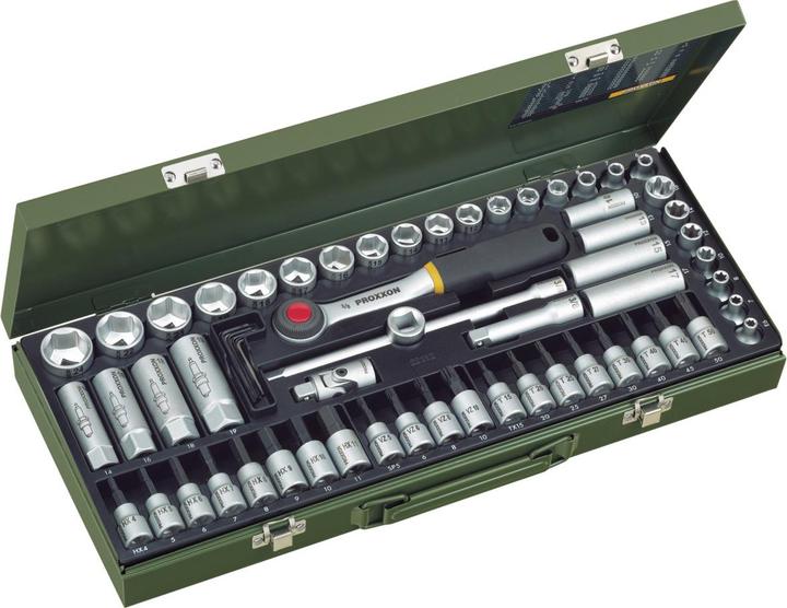 Produktbild Proxxon Super-Kompaktsatz mit Ratsche, 65-teilig (3/8")