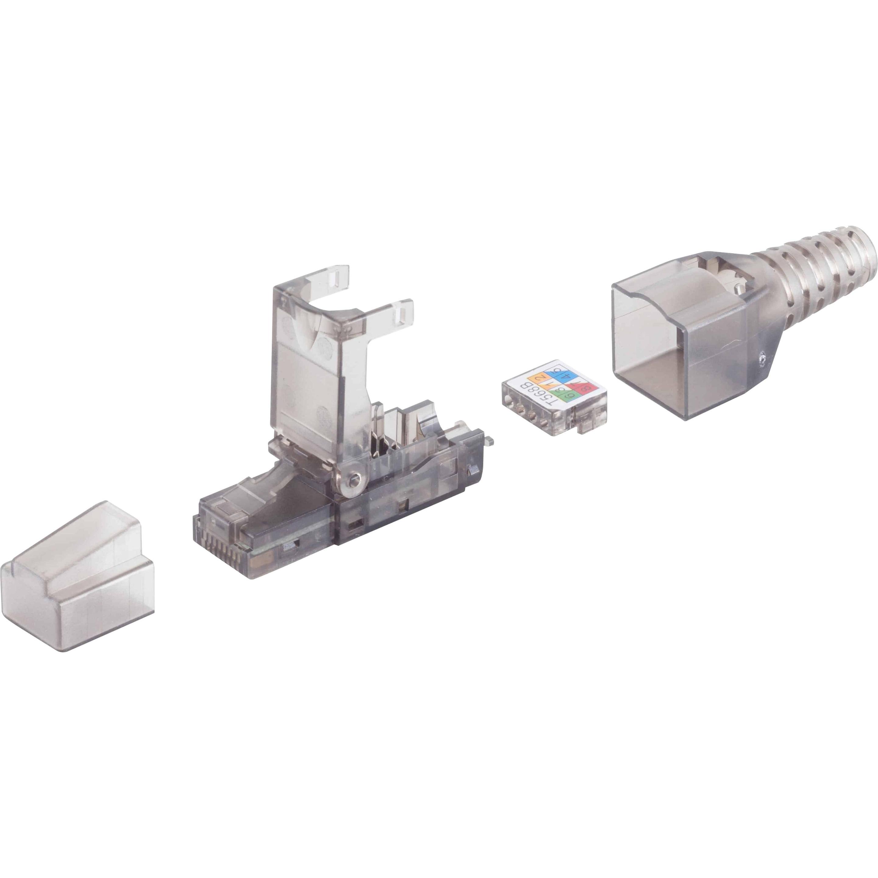 Shiverpeaks S/CONN connettore di rete a massima connettività, cat. 6A Spina RJ45 senza attrezzi, senza (Cavo di rete), Accessori di rete