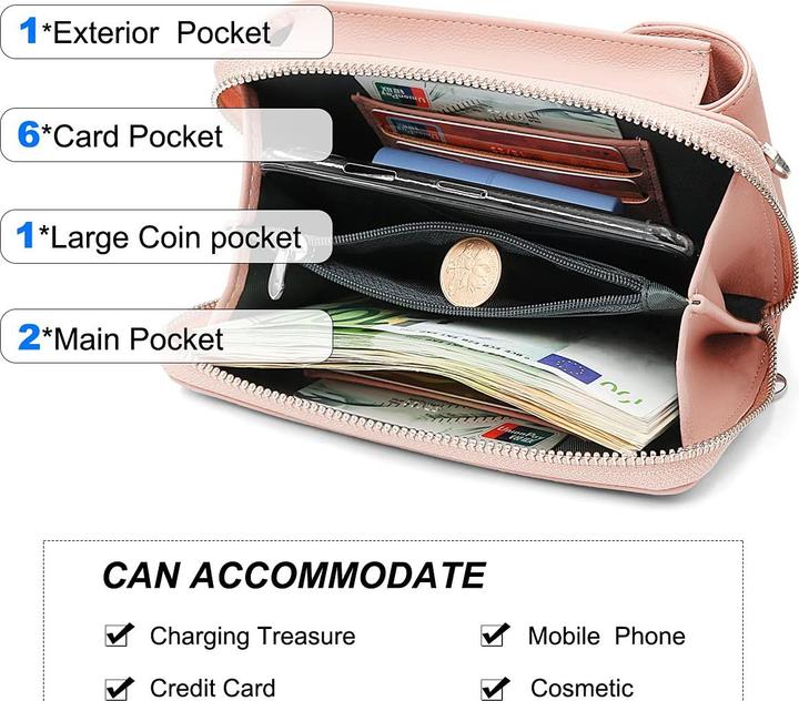 Produktbild Only-Bags.Store Handy Umhängetasche mit Geldbörse PU Leder