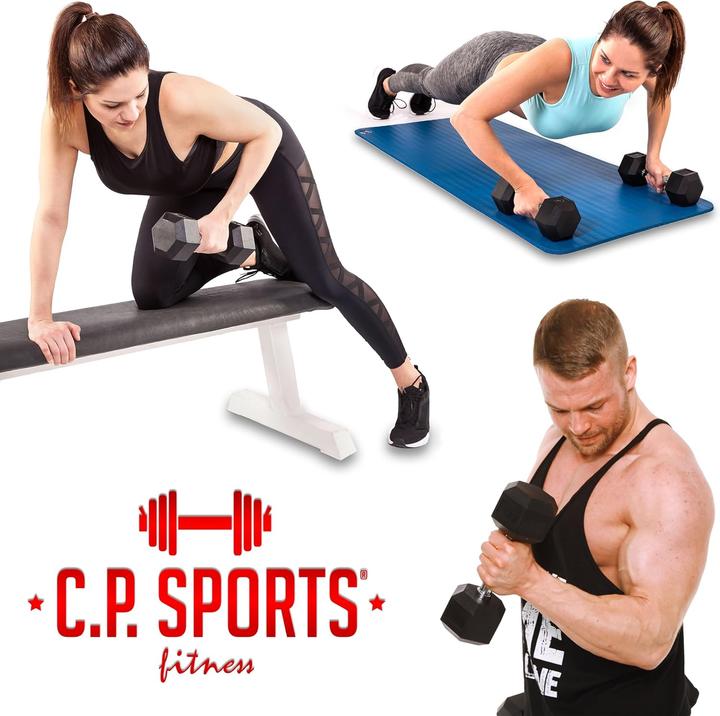 Actual product image C.P. Sports Hexagon Kurzhantel Set (2 x 3 kg)