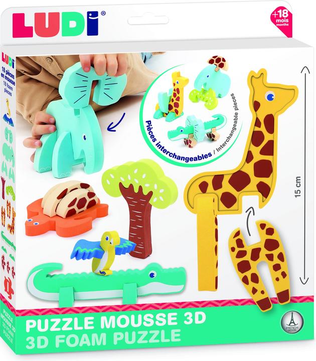 Actual product image LUDI 3D Foam Puzzle Game - (LU30084) (18 pieces)