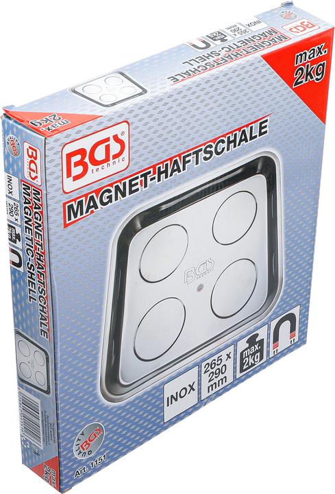 Immagine prodotto BGS Vaschetta magnetica acciaio inox 265 x 290 mm