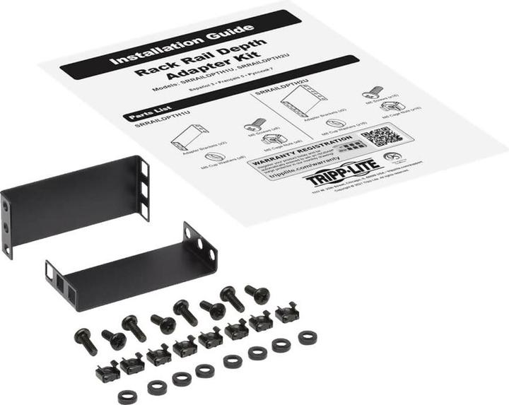 Produktbild Eaton TRIPPLITE SmartRack 1U Mounting Rail Deep Adapter Kit for Server Racks 10,2cm 4Zoll
