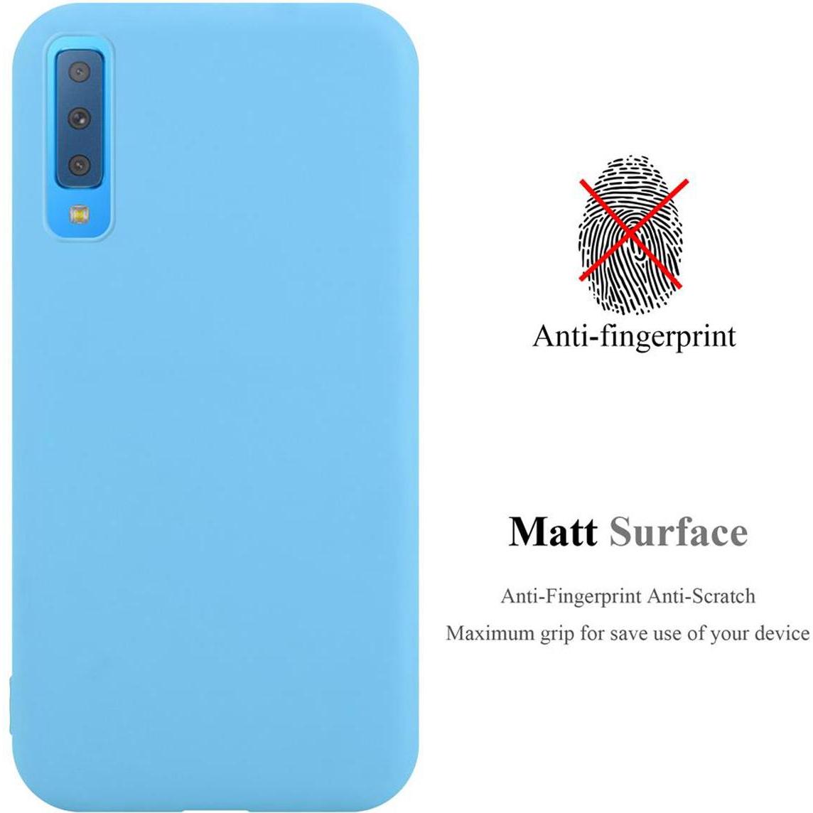 Thumbnail - Cadorabo TPU Candy Cover (Samsung Galaxy A7 (2018)), Smartphone Hülle, Blau
