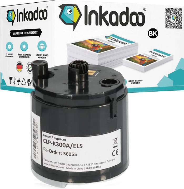 Produktbild Inkadoo Toner kompatibel zu Samsung CLP-K300A/ELS Toner, schwarz Schwarz (BK)