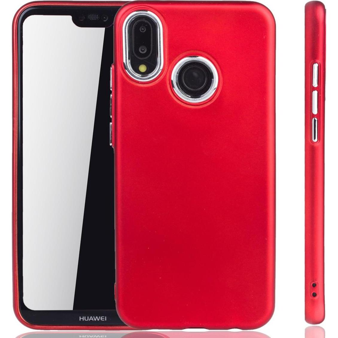 König Design Huawei P20 Lite Hülle Handyhülle Handy Schutz Case Cover Bumper Schale in Rot (Huawei P20 Lite), Smartphone...