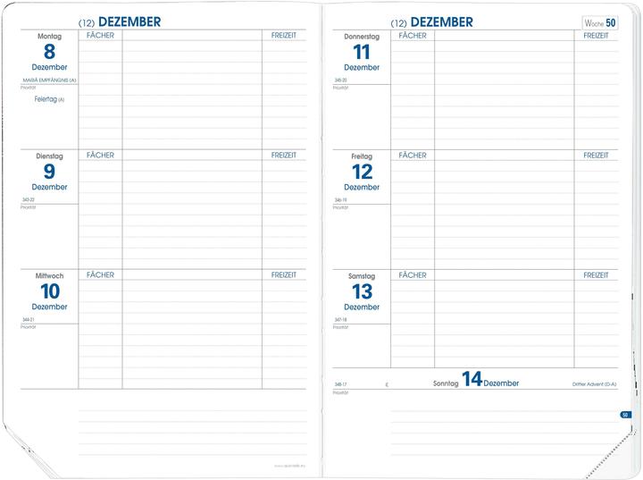 Immagine prodotto Quo Vadis Calendario dell'insegnante Inserto di Texthebdo 2017/2018 (16 x 24 cm, 1 settimana / 2 pagine)