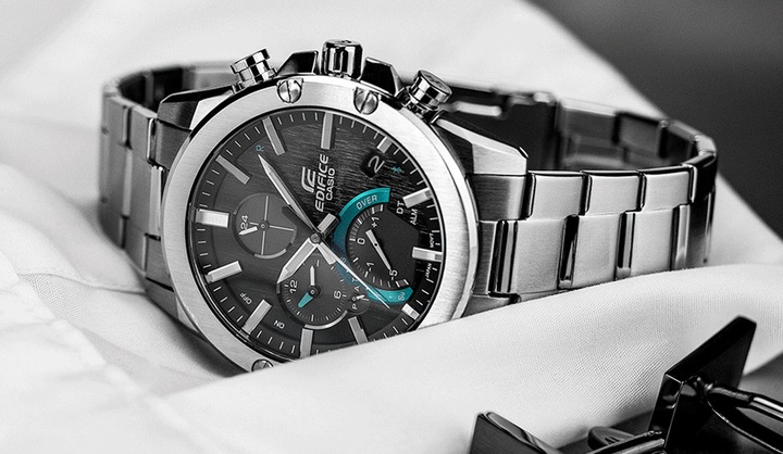 Actual product image Edifice EQB-1000D-1AER (Chronograph, Hybrid watch, Analogue wristwatch, 49.90 mm)
