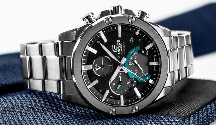Actual product image Edifice EQB-1000D-1AER (Chronograph, Hybrid watch, Analogue wristwatch, 49.90 mm)