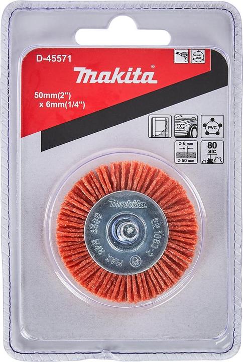 Produktbild Makita Zubehör D-45571 Rundbürste 6 x 50 mm Nylon K80 (80)