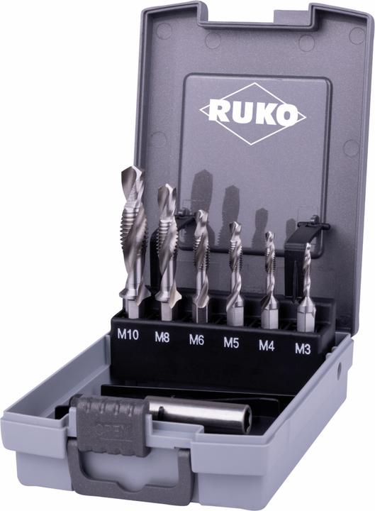 Actual product image Ruko Combination tap bit set, HSS, 7 pieces