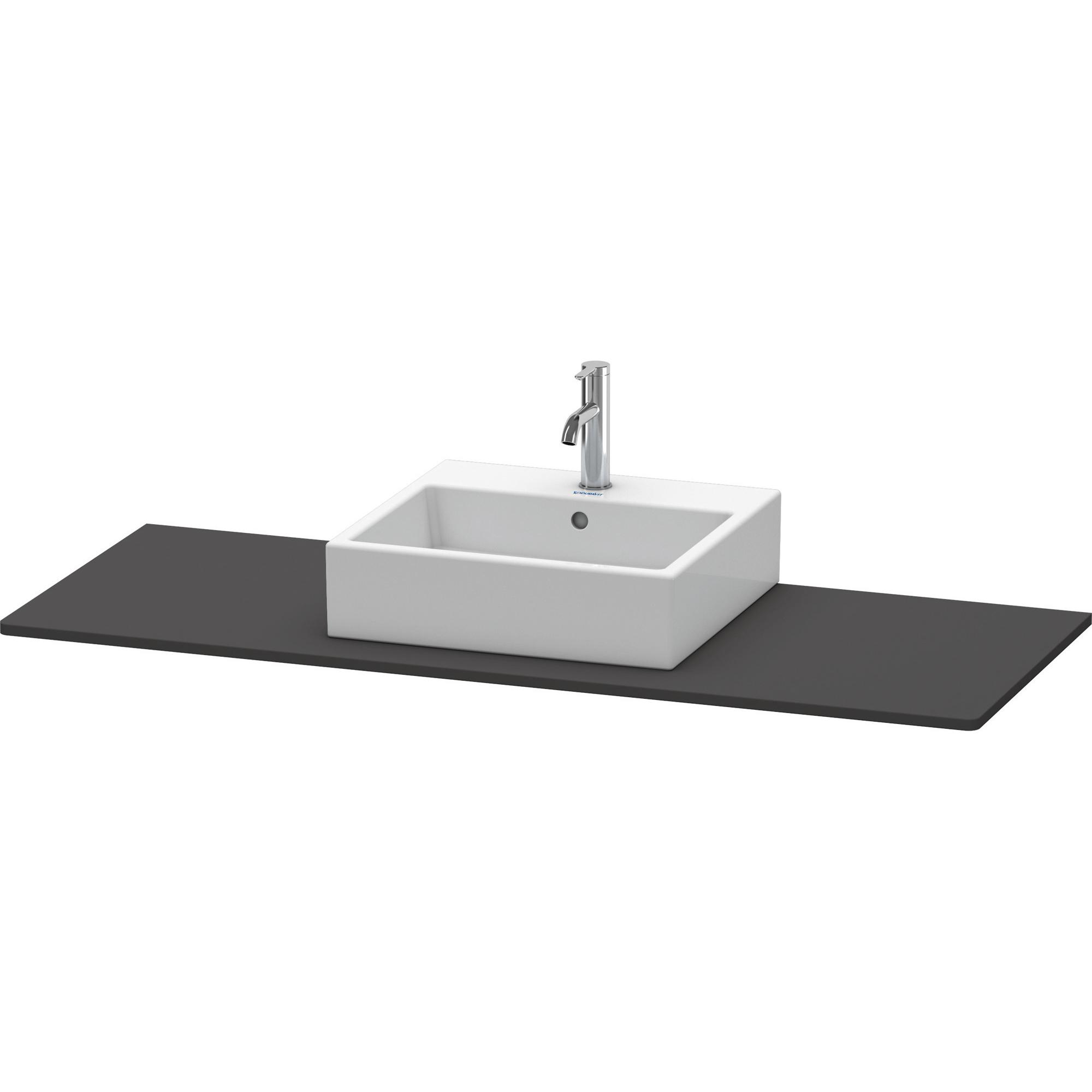 Duravit, Consolle per lavabo, Console XSquare, 1 découpe au centre, 1400x16x550mm, XS060GM8080, XS060GM8080
