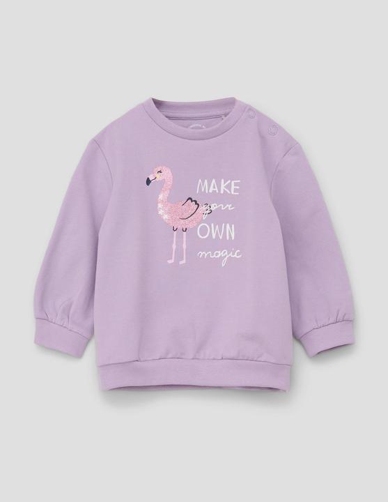 Produktbild s.Oliver Sweatshirt Sweatshirt mit Glitzer-Print (68)