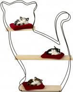 Image du produit IKO Étagère murale silhouette de chat en métal avec 3 (49 x 40 x 40 cm)