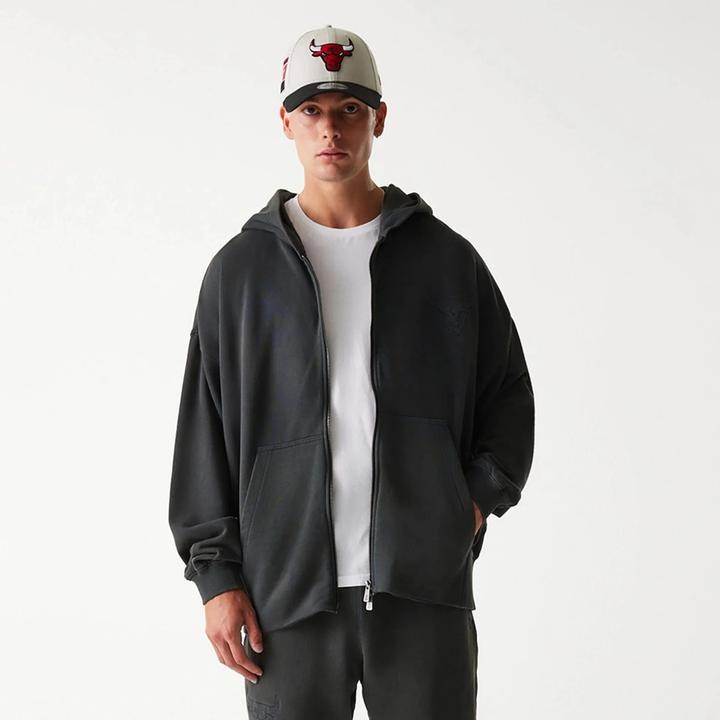 Actual product image New Era Chicago Bulls full zip sweatshirt Washed (S)