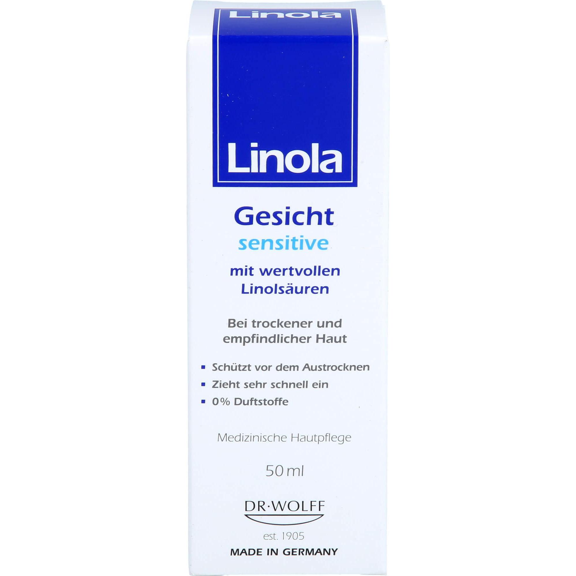 Linola, Gesichtscreme, Gesicht Sensitive, 50 ml CRE (50 ml, 24h Creme)