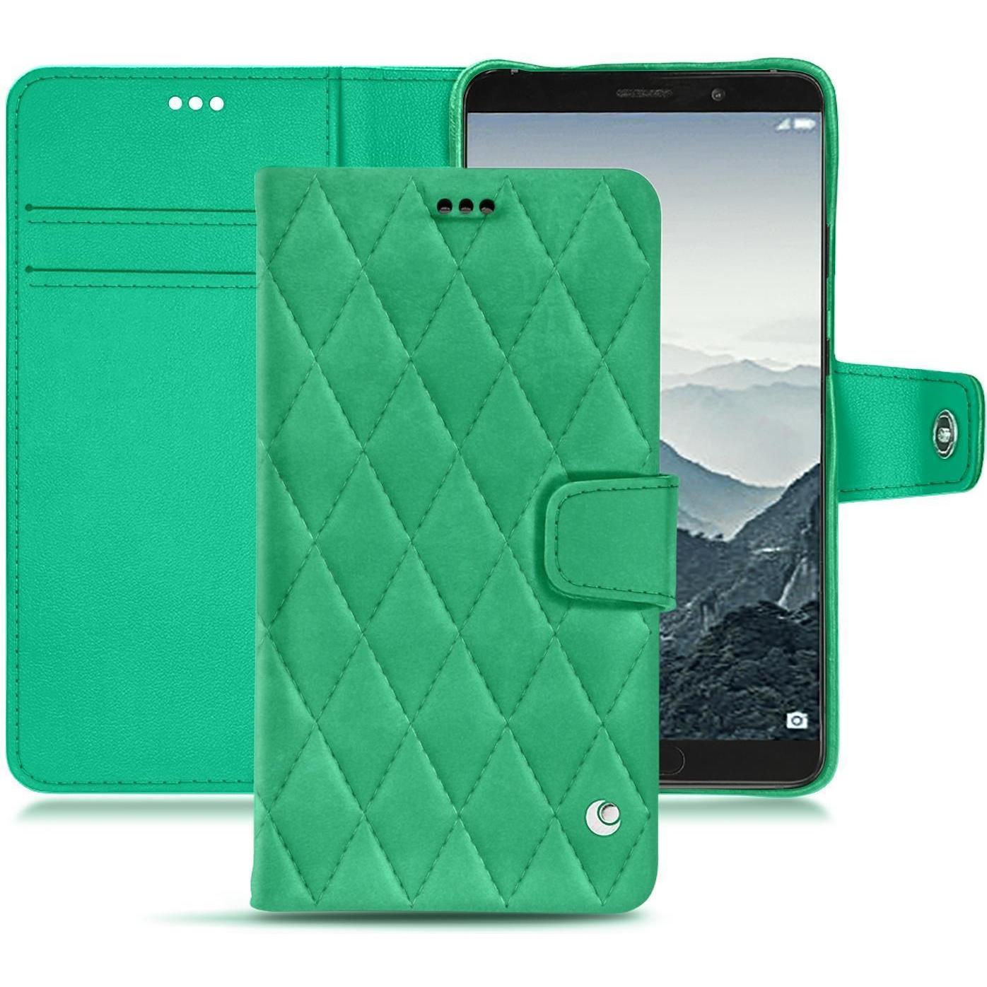 Noreve Lederschutzhülle Wallet (Huawei Mate 10), Smartphone Hülle, Grün