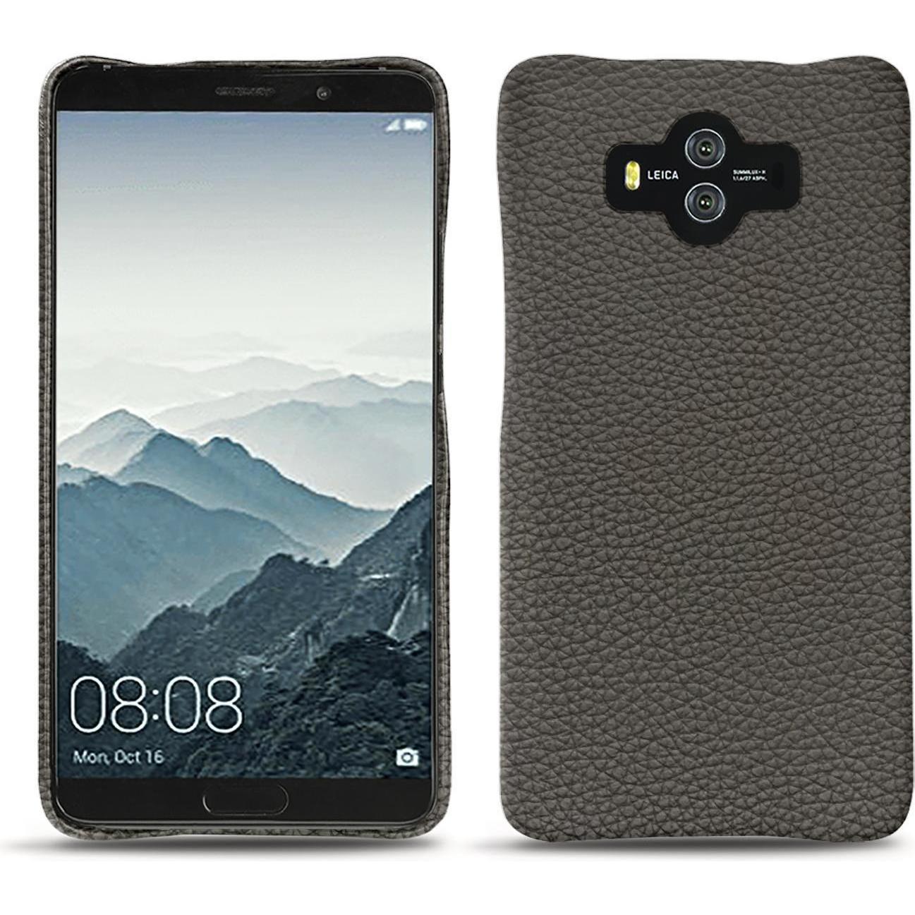 Noreve Lederschutzhülle (Huawei Mate 10), Smartphone Hülle, Grau