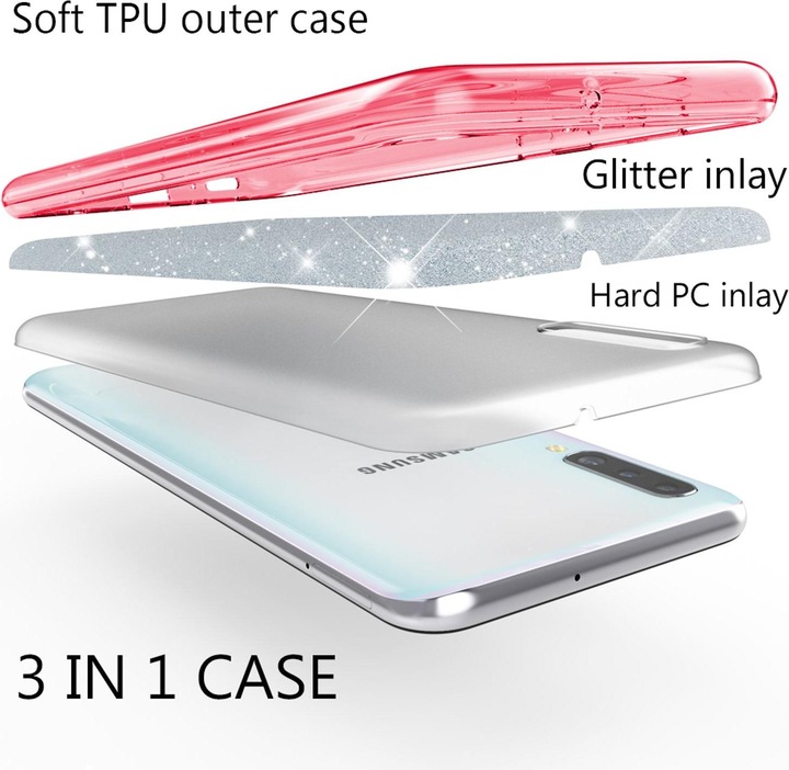 Produktbild Nalia Glitzer Hülle (Samsung Galaxy A50)