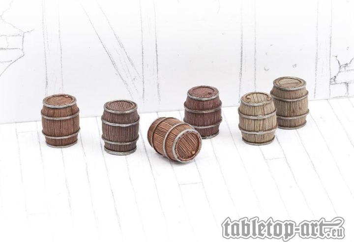Produktbild Tabletop-Art Zubehör Holzfässer Set 1 - Kleine Fässer 6 Teile