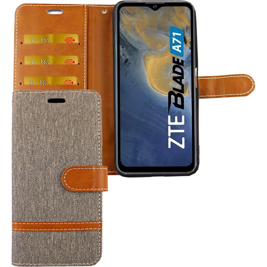 König Design Handyhülle für ZTE Blade A71 Case Cover Schutztasche Schutzhülle Bookstyle Neu (ZTE Blade A71), Smartphone ...