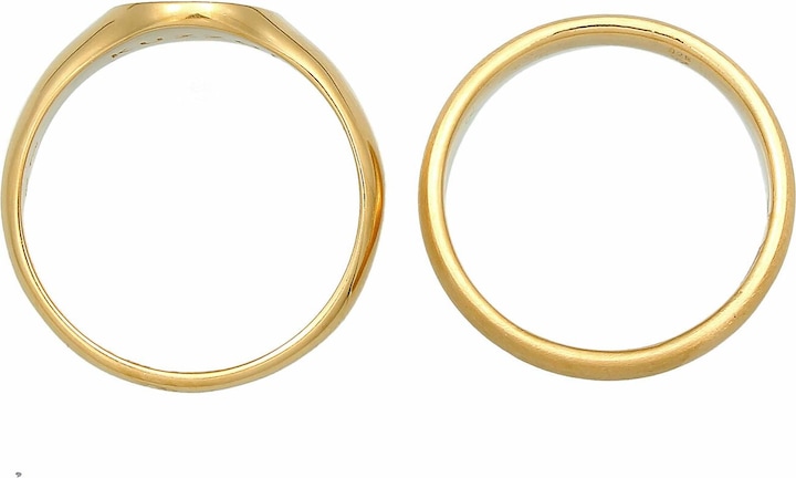 Image du produit Kuzzoi Bague à ruban, set de bagues, bague sceau (54, Argent 925)