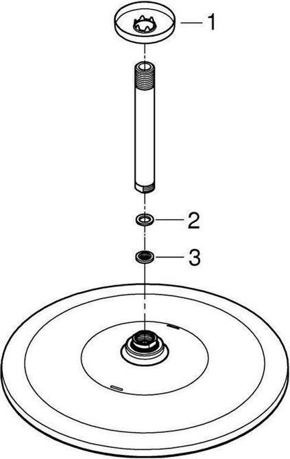 Actual product image Grohe Overhead shower set Rainshower Mono 310 EcoJoy 26560000 31 cm incl. ceiling connection 14.2 (9 l/min)