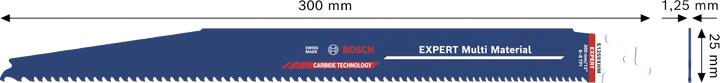 Productafbeelding Bosch Professional Zubehör Blau Zubehör 2608902338 EXPERT Stichsägeblatt S1259XHM Multi Material 10x