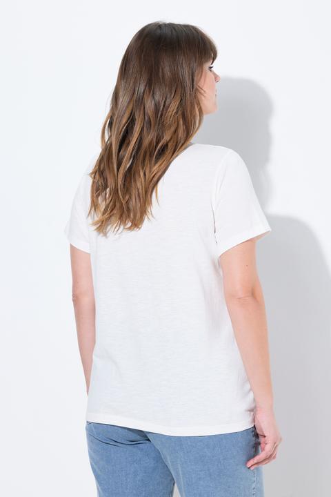 Produktbild Ulla Popken T-Shirt, Mohn-Stickerei, Rundhals, Halbarm (50, 52)