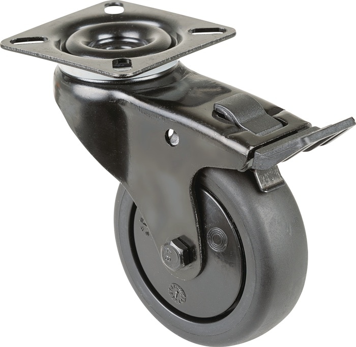 Magni Roulette pivotante A820.A85.050 avec plaque,Ø 50 L 20mm,50kg TPR
