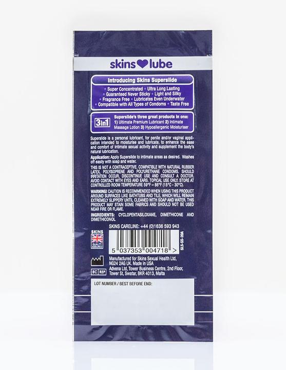 Image du produit Skins Lubrifiant au silicone Super Slide - 5ml Foil (5 ml)