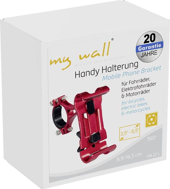 Actual product image myWall My Wall HR22L mobile phone holder bike Suitable for mobile phone model: Universal Width