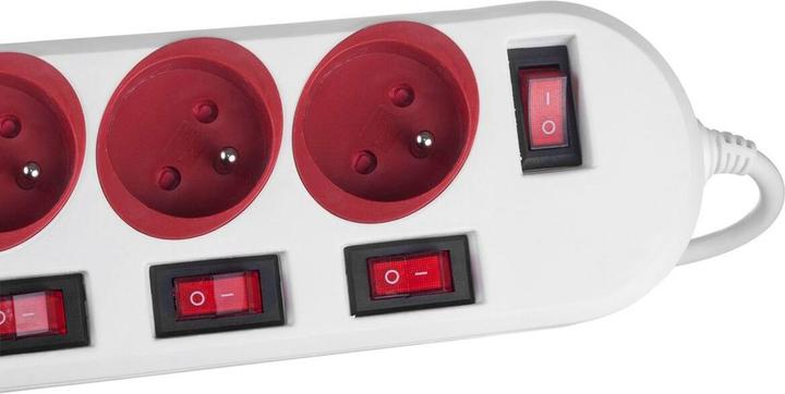 Immagine prodotto Maclean Ciabatta elettrica, prolunga con 5 prese, con interruttori, 250 VAC/10 A, 1,5 m, MCE204 R/ (5 x, CEE 7/3, 1.50 m)