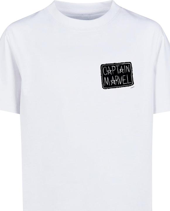Produktbild Absolute Cult Kids Captain Marvel - Chest Patch Basic T-Shirt - 135369 (158, 164)