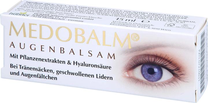 Actual product image Hübner Medobalm Eye Balm for bags under the eyes, puffy eyelids and eye wrinkles, 15 ml cream (Eye balm, 15 ml)