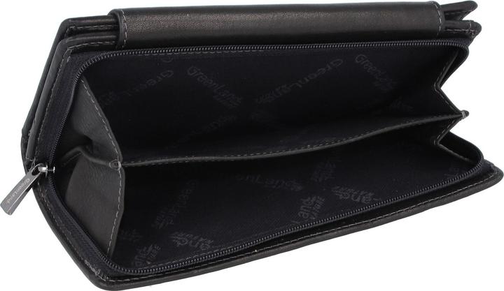Actual product image Greenland Nature Black Nappa wallet RFID leather 19 cm