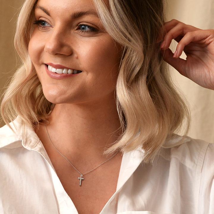 Produktbild Hot Diamonds Diamant Buchstaben Halskette T (Silber 925, 40 - 45 cm)