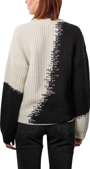 Actual product image Armedangels Long Sleeve Miyaar Pullover Round Neck Black/Oat (L)