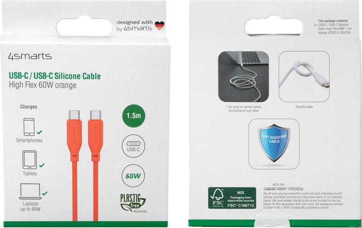 Image du produit 4smarts USB C – USB C (1.50 m, USB 2.0, 60 W)