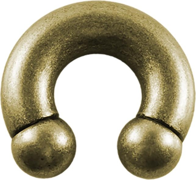 Immagine prodotto Star Piercing Circular Barbell altgold mit zwei Kugeln (senza ottone, Acciaio chirurgico 316L)
